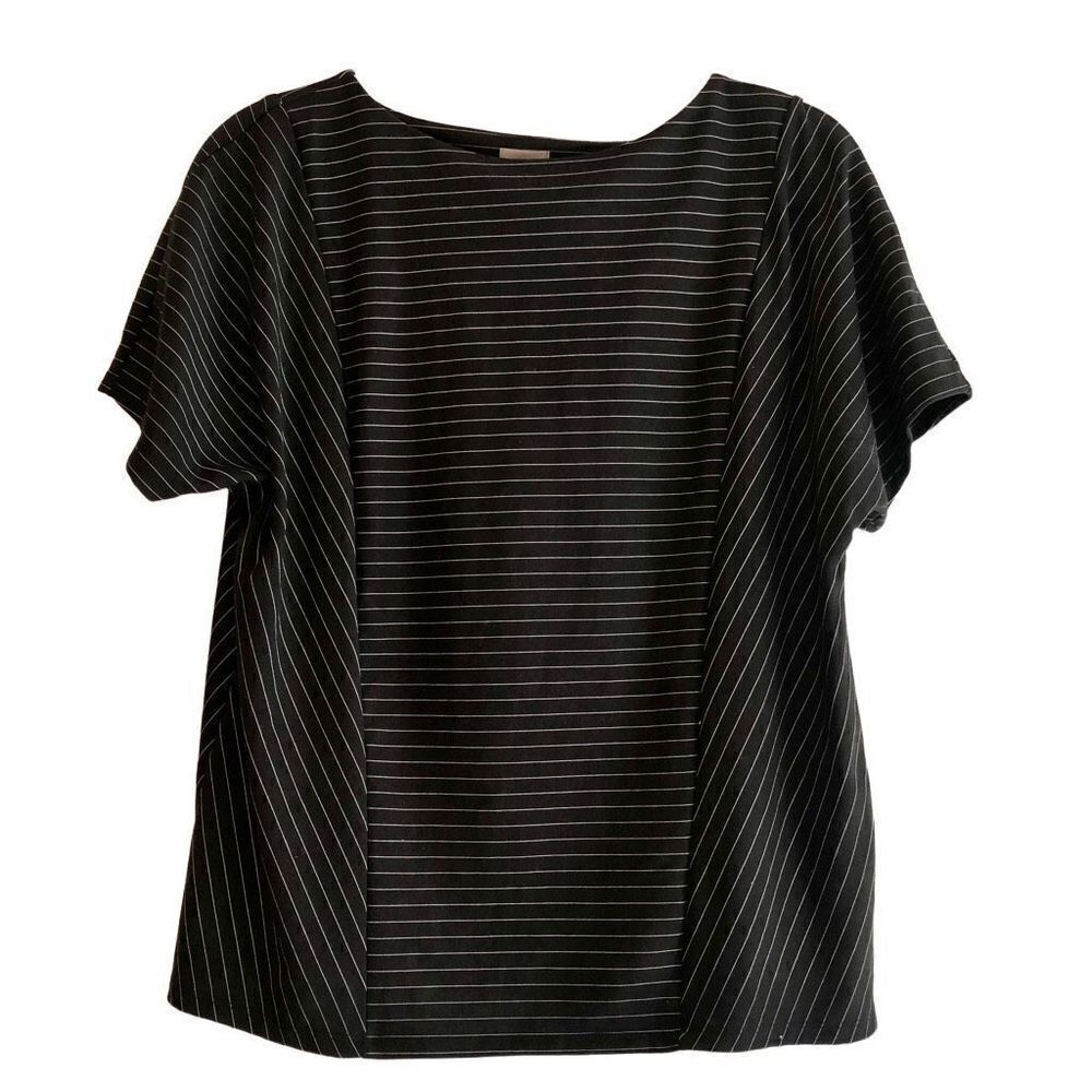 Chico’s Small Women’s Black White Striped Blouse